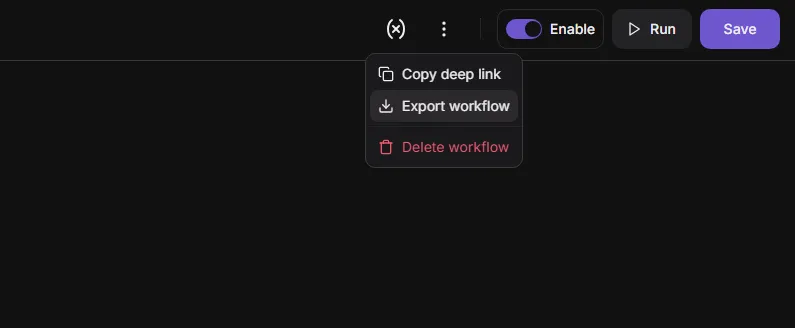 export workflow